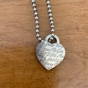 Tiffany and co heart necklace